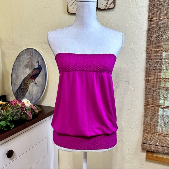 choice Tops - Choice Fuchsia Strapless Tube Top